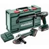 METABO Machines à Batterie Combo Ensemble | BS 18 | W 18 L 9-125 | 2x Batterie 4.0 Ah | Chargeur SC 30