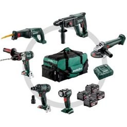 Metabo Combo Set Sans Fil Construction 6.1, 18V/4x4,0 Ah - 685211000