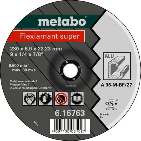 Metabo Meules D'ébarbage Flexiamant Super 125x6,0x22,2 Alu 3 Metabo Meules D'ébarbage Flexiamant Super 125x6,0x22,2 Alu