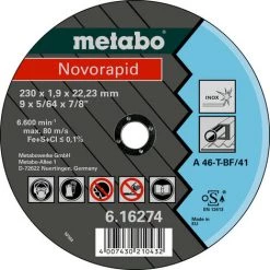 Metabo Meules De Tronçonnage Novorapid 180x1,5x22,23 Inox