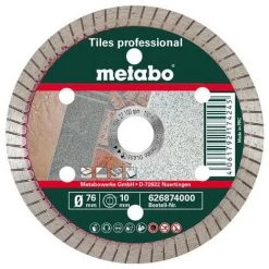 Metabo Meule De Tronçonnage Diamantée-TP, Ø76x10 Mm Pour Meuleuse