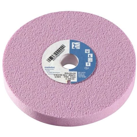 Metabo Meule 200 X 25 X 32 Mm, 80J, Corindon Supérieur, Pour Touret à Meuler - 629077000 3 Metabo Meule 200 X 25 X 32 Mm, 80J, Corindon Supérieur, Pour Touret à Meuler - 629077000