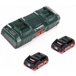 Metabo Basis Set: 2x Batteries LIHD 4,0Ah + Chargeur Double ASC 145 DUO 9 Metabo Basis Set: 2x Batteries LIHD 4,0Ah + Chargeur Double ASC 145 DUO -Metabo Soldes 68204427 3