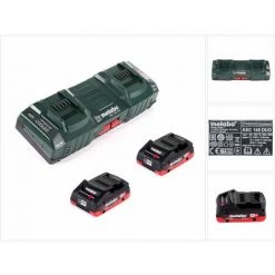Metabo Basis Set: 2x Batteries LIHD 4,0Ah + Chargeur Double ASC 145 DUO 11 Metabo Basis Set: 2x Batteries LIHD 4,0Ah + Chargeur Double ASC 145 DUO -Metabo Soldes 68204427 5