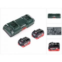 Metabo Set De Base: 2x Batteries LIHD 5,5Ah + Chargeur Double ASC 145 DUO -Metabo Soldes 68543933 5