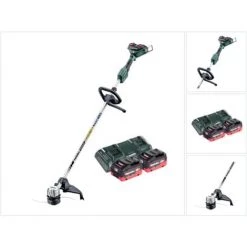Metabo FSD 36-18 LTX BL 40 Débroussailleuse Sans Fil 36 V (2x 18 V) Sans Balais + 2x Batteries 8,0 Ah + Chargeur Double