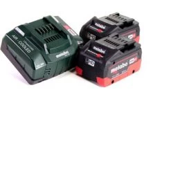 Metabo 2x Batterie 8,0 Ah 18V LiHD + Chargeur Metabo ASC 145 (627378000) (625369000)