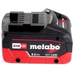 Metabo 2x Batterie 8,0 Ah 18V LiHD + Chargeur Metabo ASC 145 (627378000) (625369000) -Metabo Soldes 68957094 3