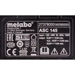 Metabo 2x Batterie 8,0 Ah 18V LiHD + Chargeur Metabo ASC 145 (627378000) (625369000) -Metabo Soldes 68957094 5