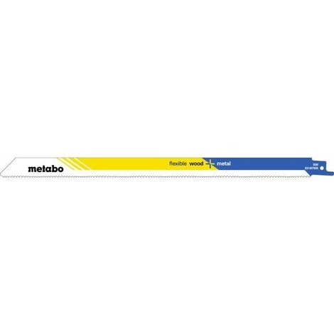 Metabo 5 Lames De Scies Sabres, B+m, Flexible, 300 X 0,9 Mm (631407000) 3 Metabo 5 Lames De Scies Sabres, B+m, Flexible, 300 X 0,9 Mm (631407000)