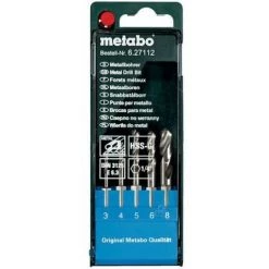 Metabo Coffret De Forets Hss-g, 5 Pièces E 6,3 (627112000)